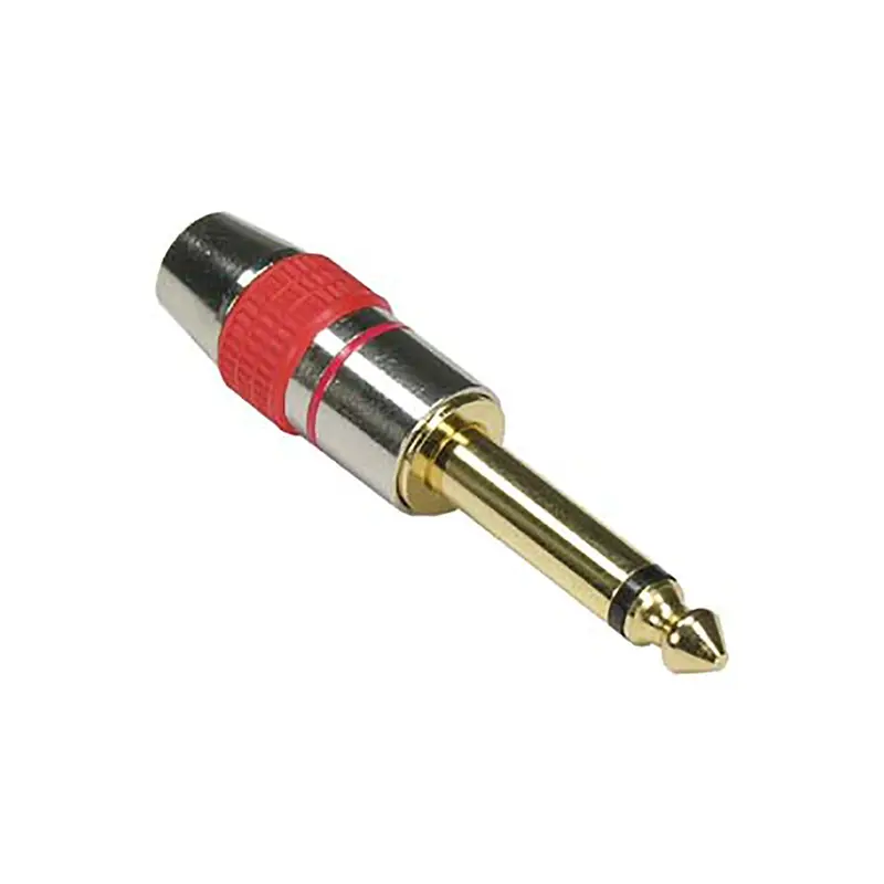 1/4-Inch Mono Metal Plug Gold Plated - Pack Of 10Pcs 1