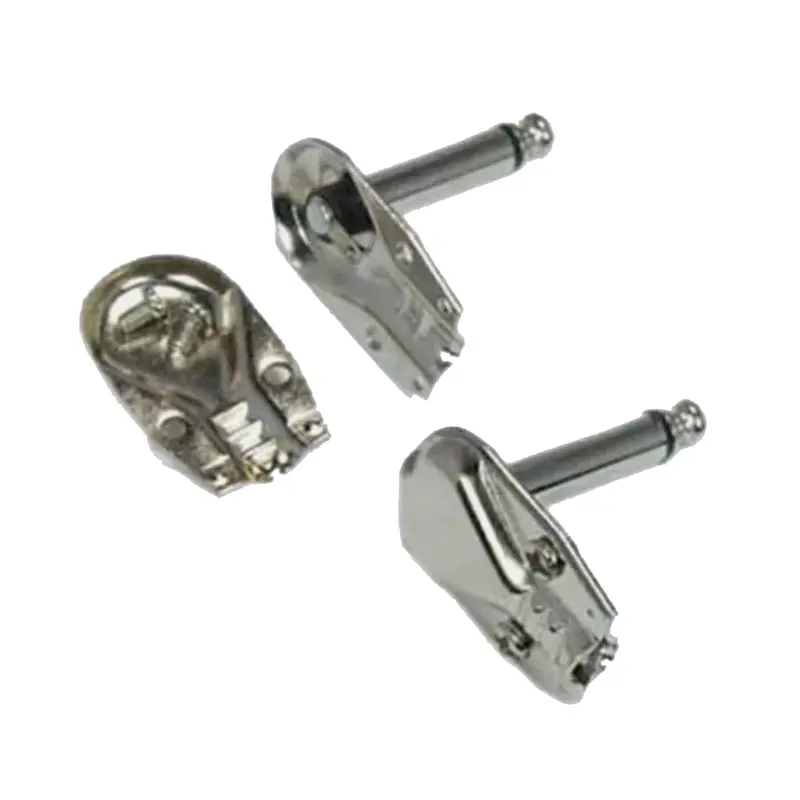 1/4-Inch Mono Right-Angle Guitar Metal Plug - Pack Of 10Pcs 1