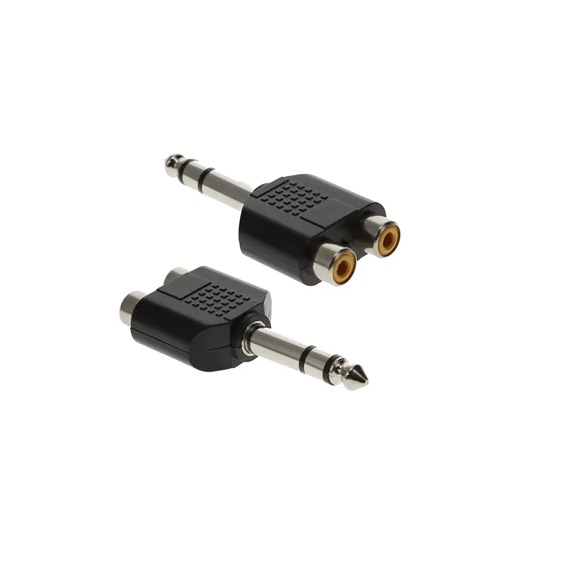 1/4-Inch Stereo To Dual Rca Female Adapter - Pack Of 10Pcs 1