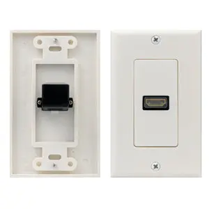 1 Port Decor Hdmi Wall Plate, 90 Degree 1