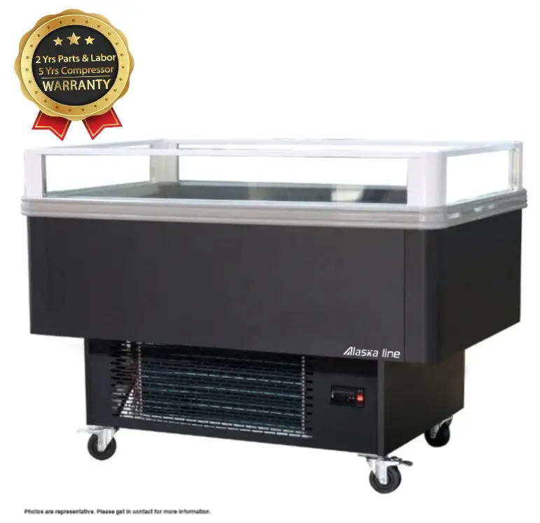 100'' Alaska-Line Open Display Double Temperature Island Freezer Hit-4 1