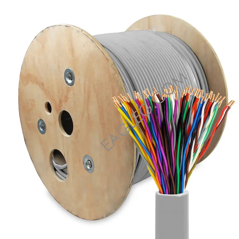 1000Ft Cat5e 25Pair Riser (Cmr) 24Awg Communications Cable Gray 1