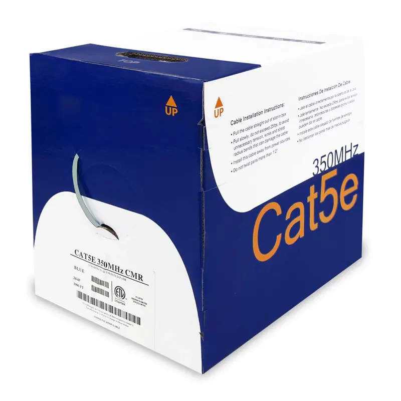 1000Ft Cat5e Solid Copper Shielded Riser Cmr Bulk Cable, Reelex 1