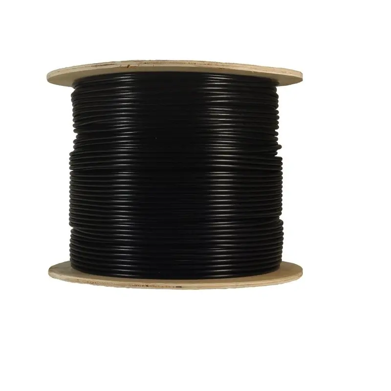 1000Ft Cat5e Utp Direct Burial Outdoor Solid Copper Bulk Cable 24Awg Gel-Fill Black 1