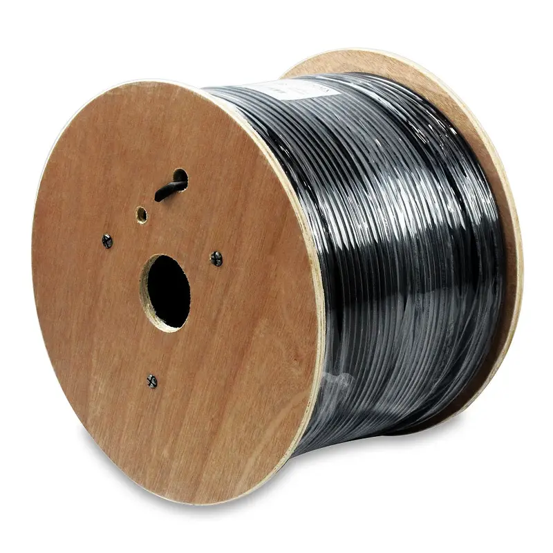 1000Ft Cat6 Utp Direct Burial Outdoor Copper Cable Gel Type Black 1