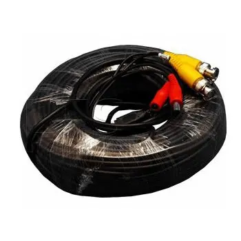 100Ft Bnc Male To Male, Dc Male To Female Siamese Security Camera Cable Black 1