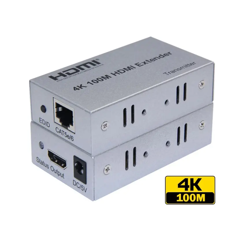 100M Hdmi Extender Over Single Cat5e/6 4K@30Hz Up To 330Ft 1