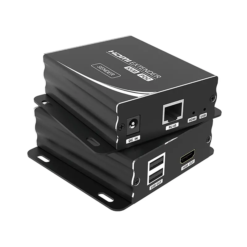 100Meter (330Ft) Hdmi Kvm Extender Over Single Cat6 1080P Mountable 1