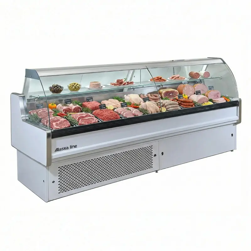 101'' Alaska-Line Slim Meat Deli Service Showcase Hit-34 1