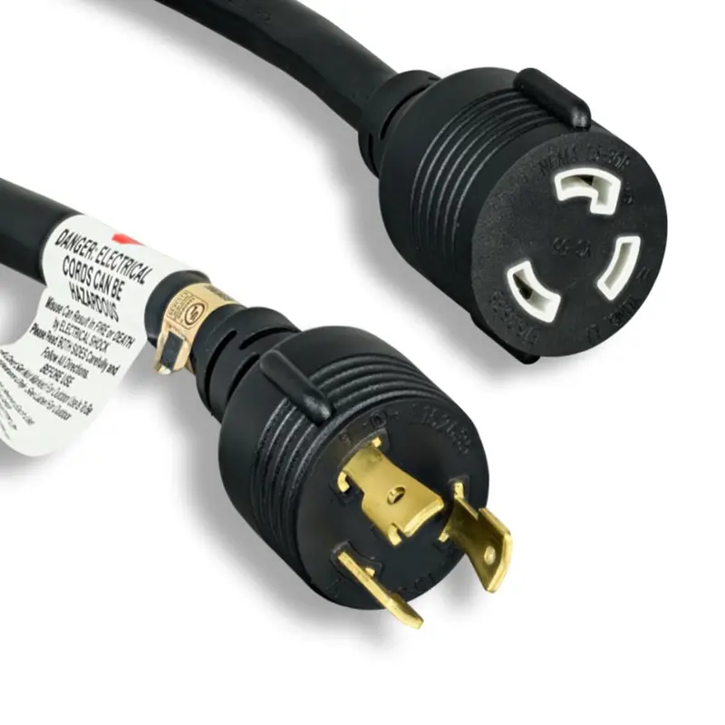 10Ft 10Awg Heavy Duty Power Extension Cord L5-30P To L5-30R, 30A, 125V 1