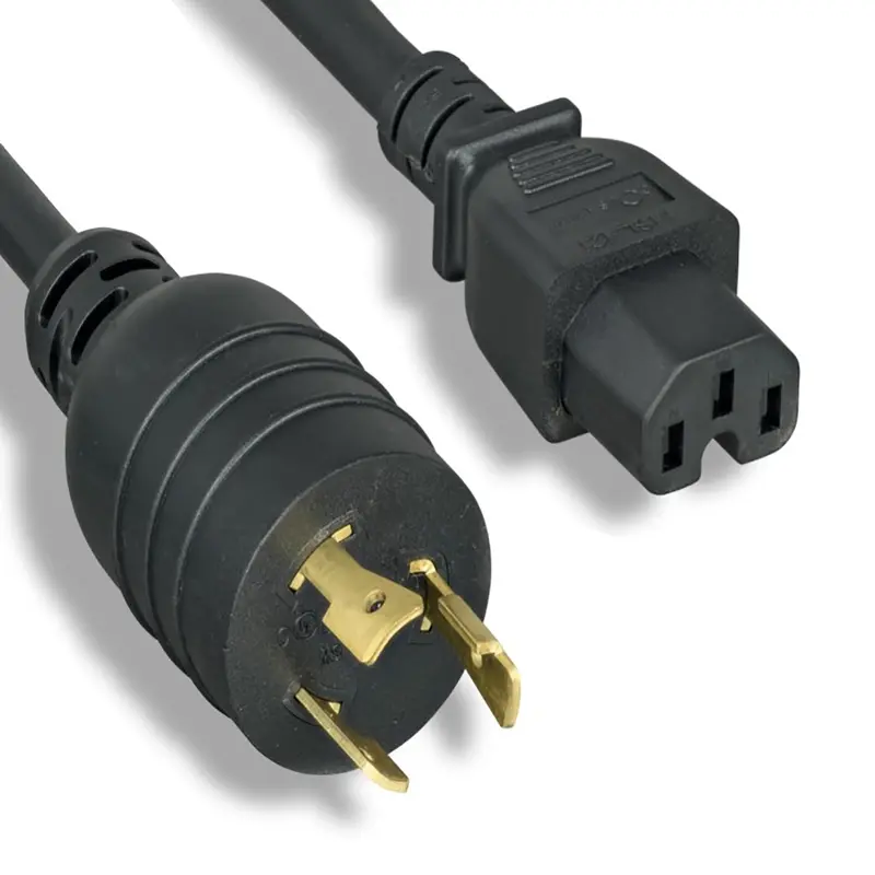 10Ft 14Awg High Voltage Power Cord Nema L6-20P To Iec-60320-C15 1