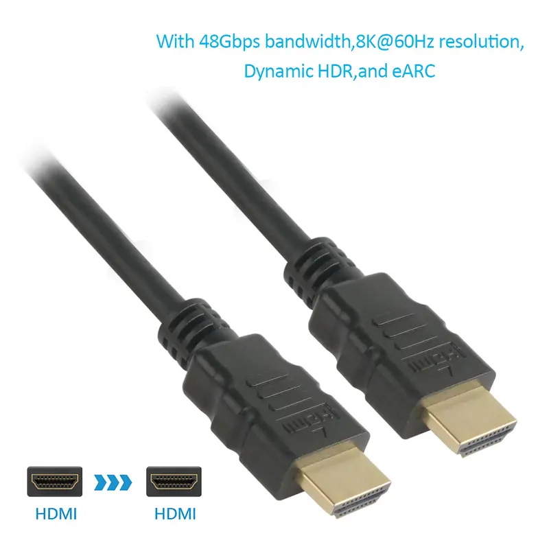 10Ft Hdmi 2.1 Cable W/Ethernet 8K/60Hz 30Awg 1