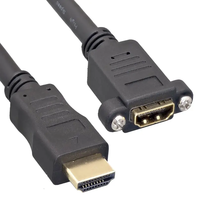 10Ft Hdmi Panel Mount Extension Cable With Ethernet 28Awg 1