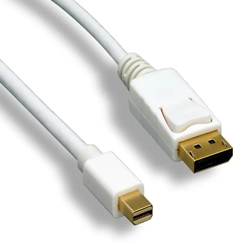 10Ft Mini Displayport To Displayport Cable With Latch White 1