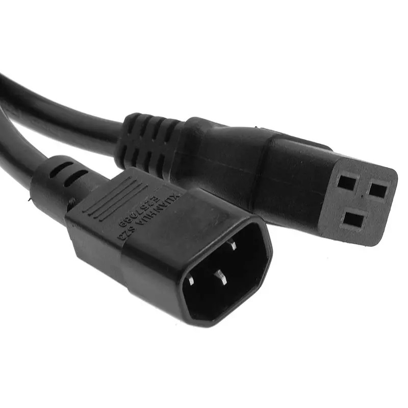 10Ft Power Cord C14 To C19 Black/ Sjt 14/3 1