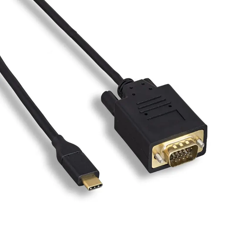 10Ft Usb-C To Vga Male Video Adapter Cable Black 1