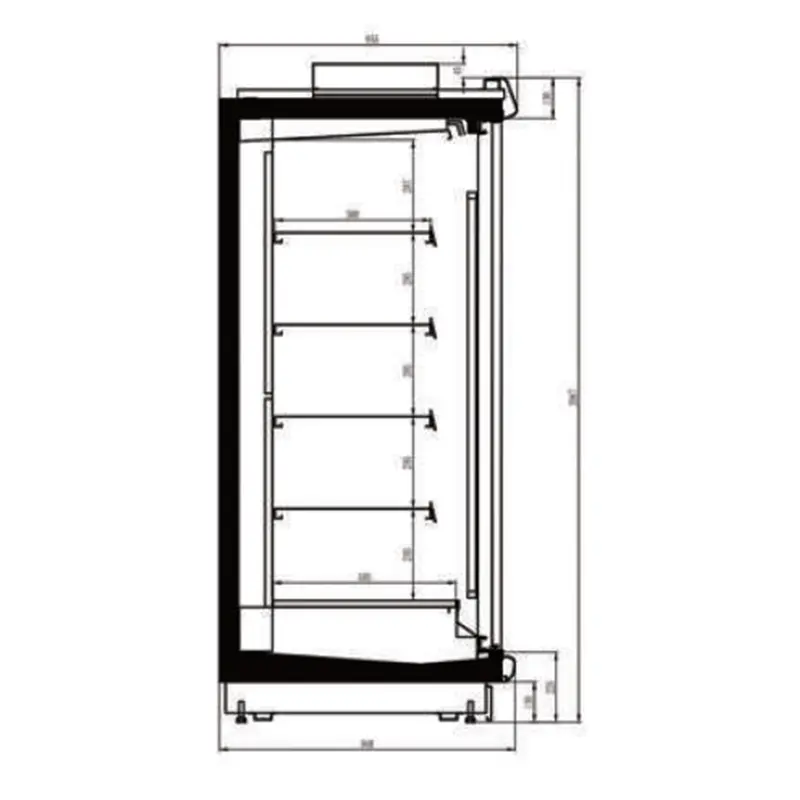 122.8” Alaska Line Four Glass Door Cooler Remote Hit-1516C 2