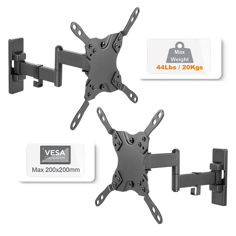 13"~42" Economy Full-Motion Tv Wall Mount W/10.7" Arm Lda21-222 1