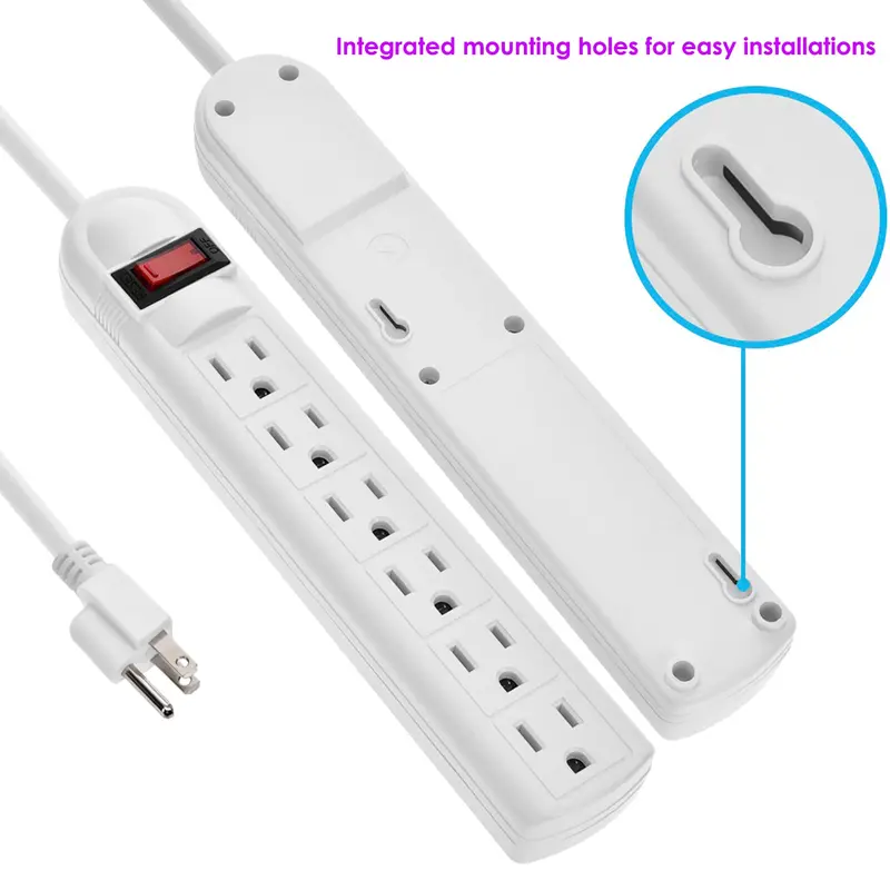 14Awg 6-Outlet Surge Protector With 12-Foot Cord 1