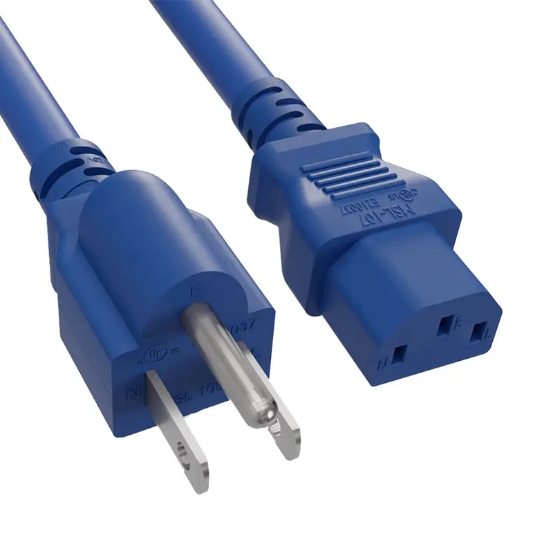 14Awg Cpu Power Cord Nema 5-15P To C13 15A/125V Blue 1