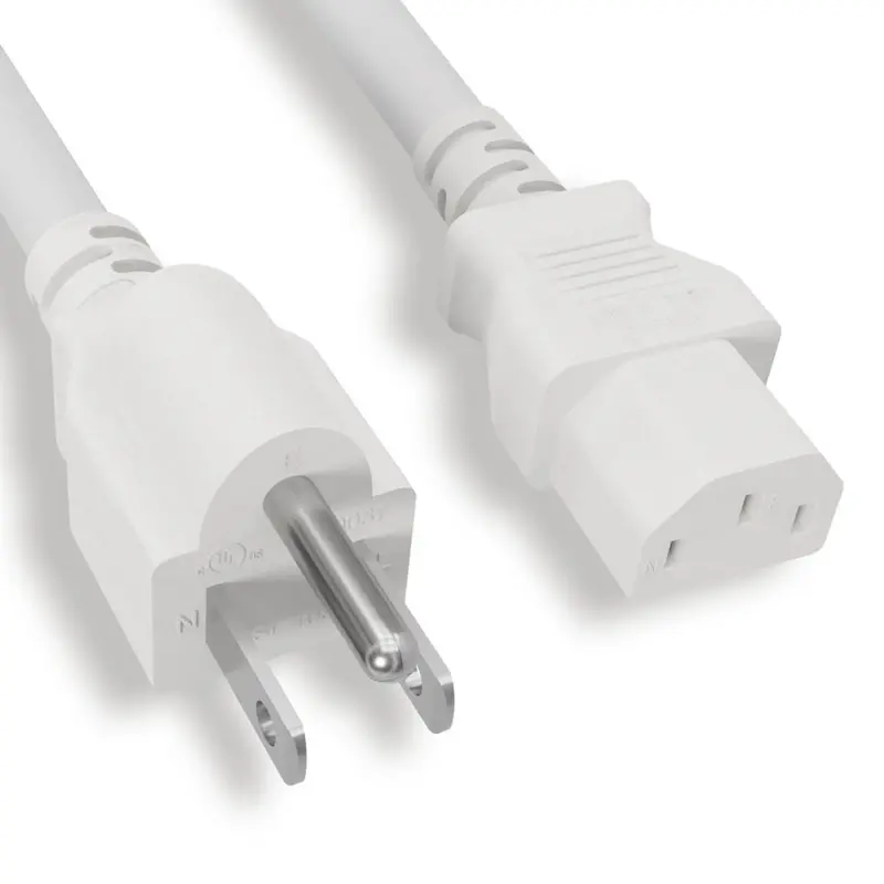 14Awg Cpu Power Cord Nema 5-15P To C13 15A/125V White 1