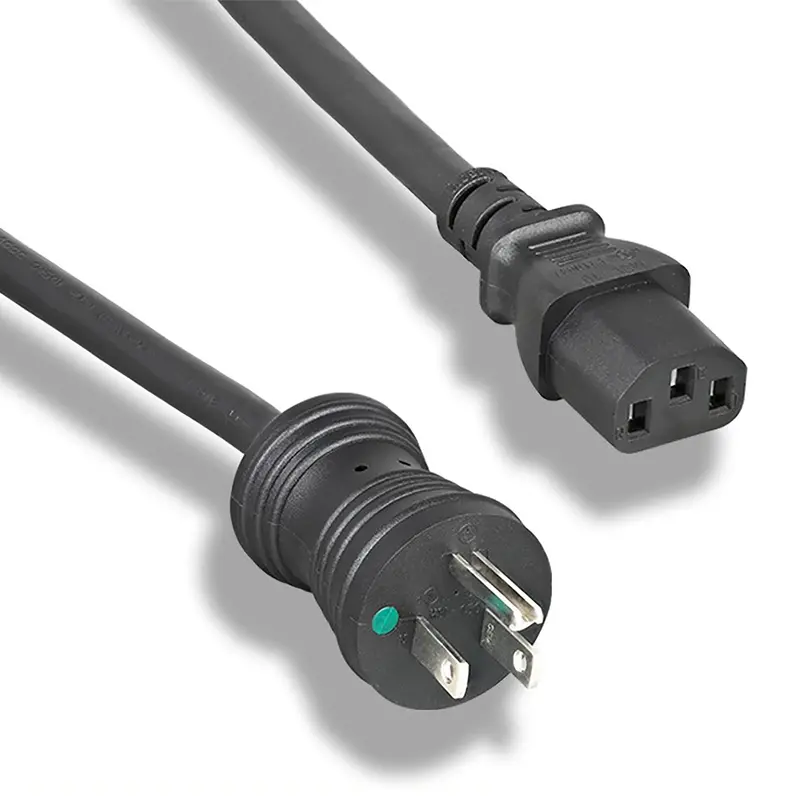 16Awg Hospital Grade Power Cord Nema 5-15P To Iec-60320-C13 Black 1