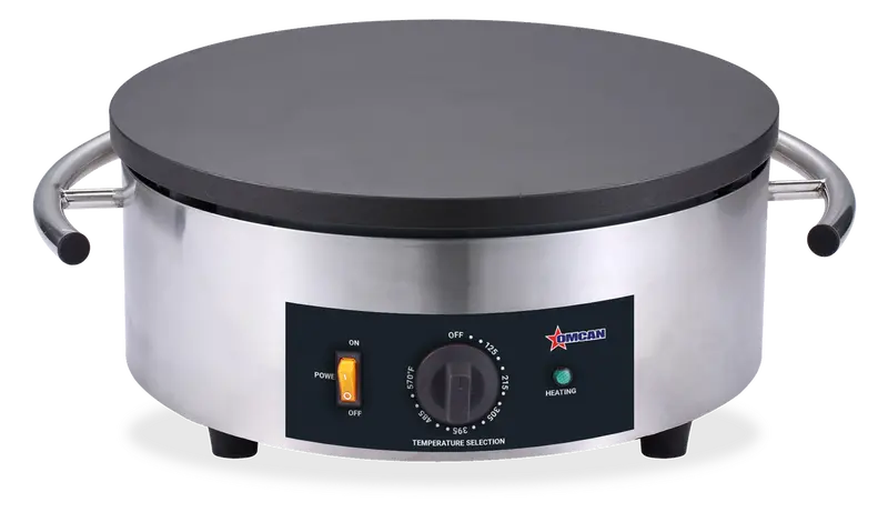 16″ Portable Round Electric Cast Iron Crepe Maker – 120 V, 1750 W 47388 1