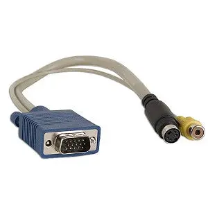1Ft Vga To S-Video/Rca Cable Hd15male/S-Video F + Rca-F 1