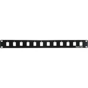 1U 19" 12Port Blank Panel For Keystone Jack 1