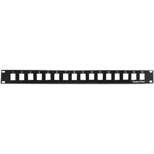 1U 19" 16Port Blank Panel For Keystone Jack 1
