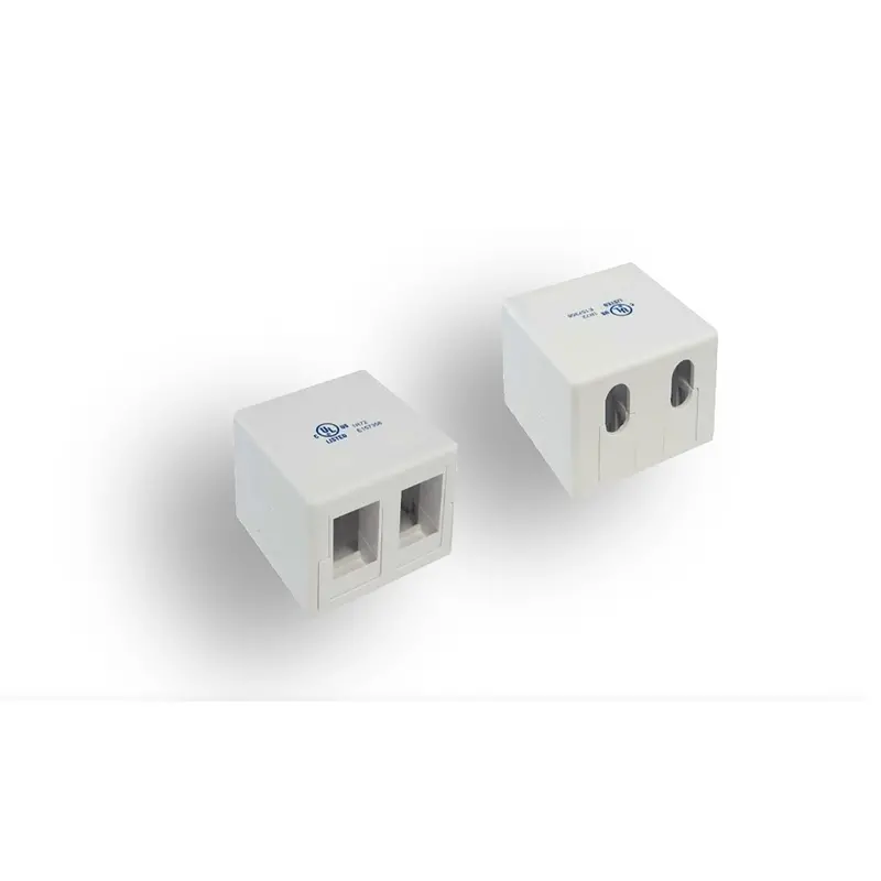 2-Port Rj45 Surface Mount Box White (Box Only) 1