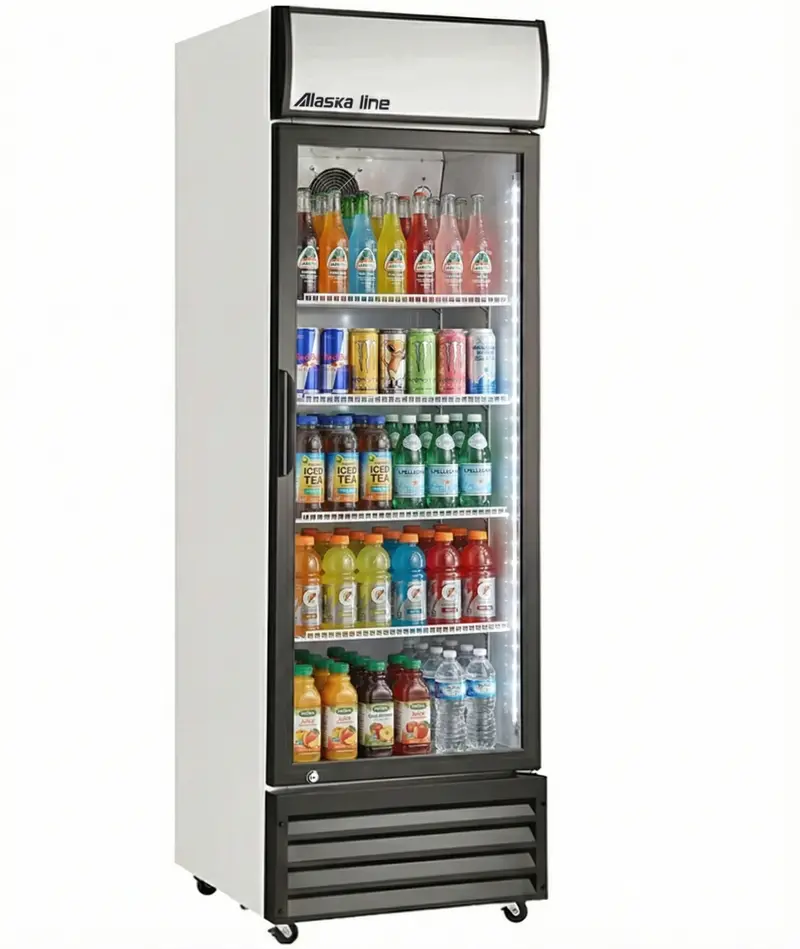 22'' Alaska-Line Single Glass Door Cooler 12.4 Cu.Ft. Hit-808 1