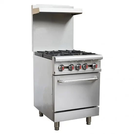 24'' Chef 4 Burner Range With Oven Rgr-24 1