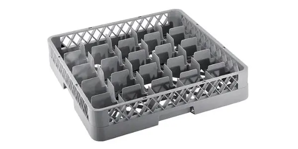 25-Compartment Glass Rack, Plastic 1