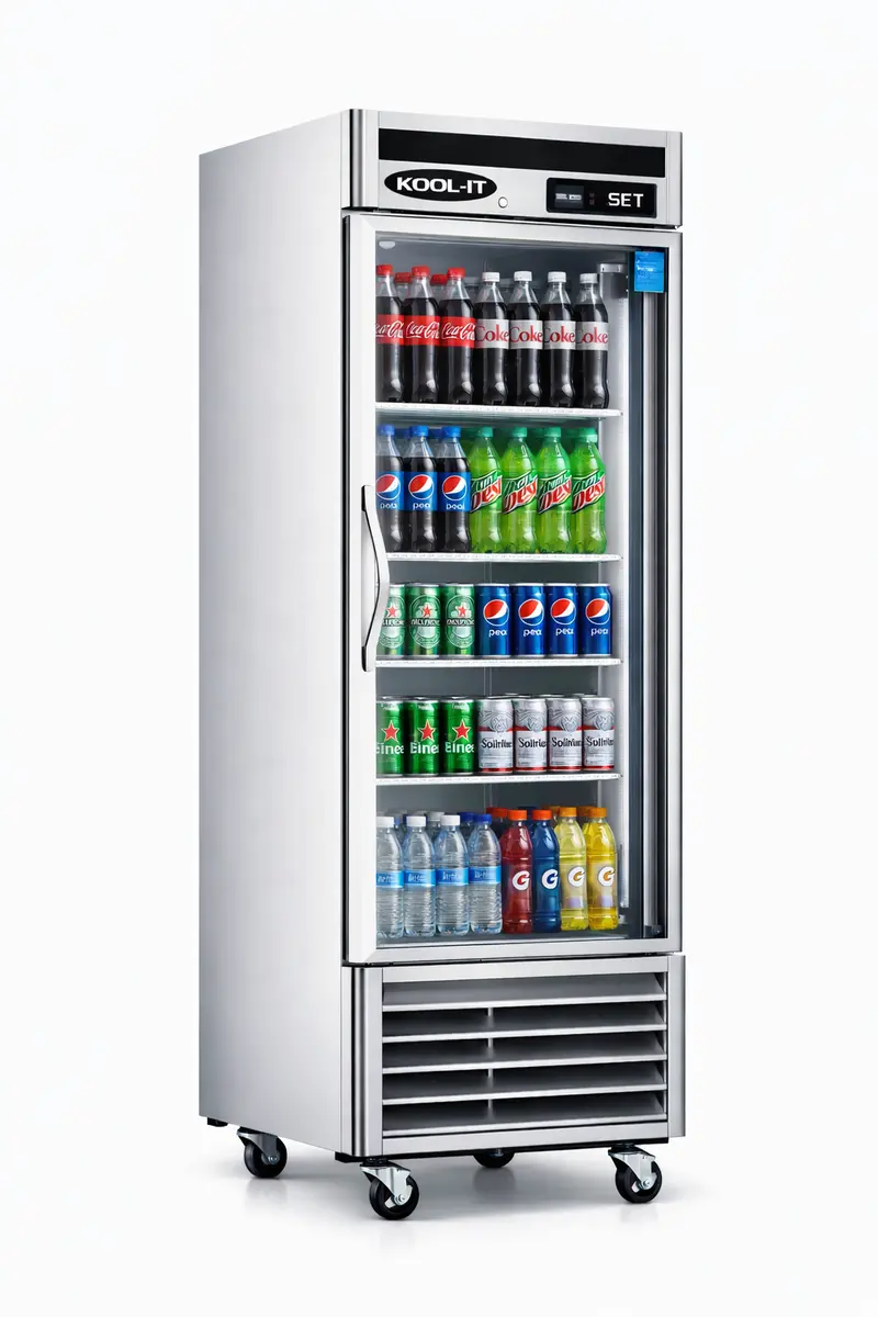 26.8" Kool-It Signature Single Glass Door Display Cooler 18.9 Cu.Ft., Kbsr-1G 1