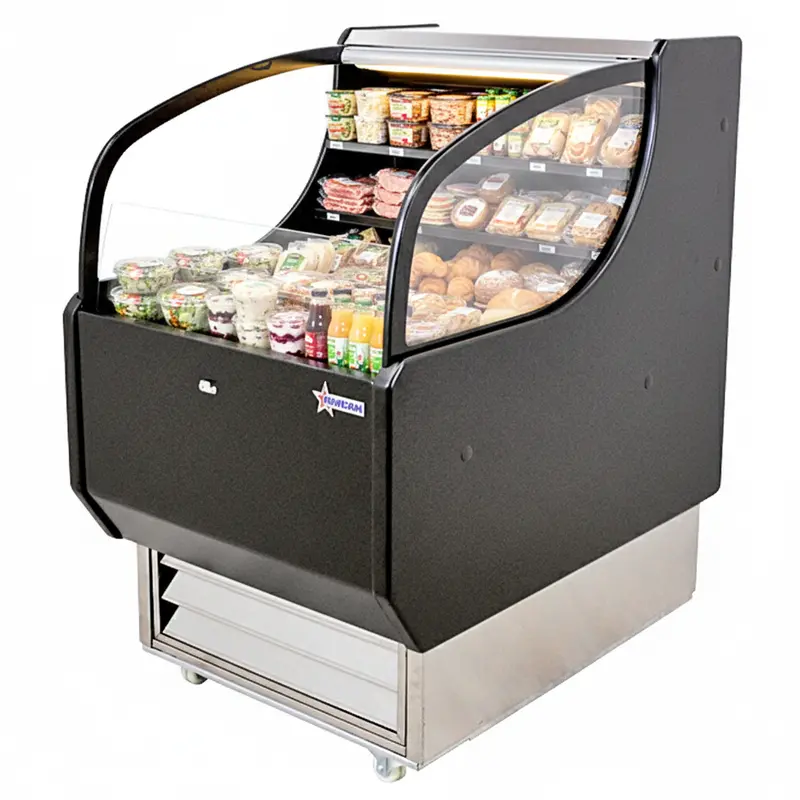 26" Omcan Open Air Refrigerated Display Case 6.6 Cu.Ft. 44379 1