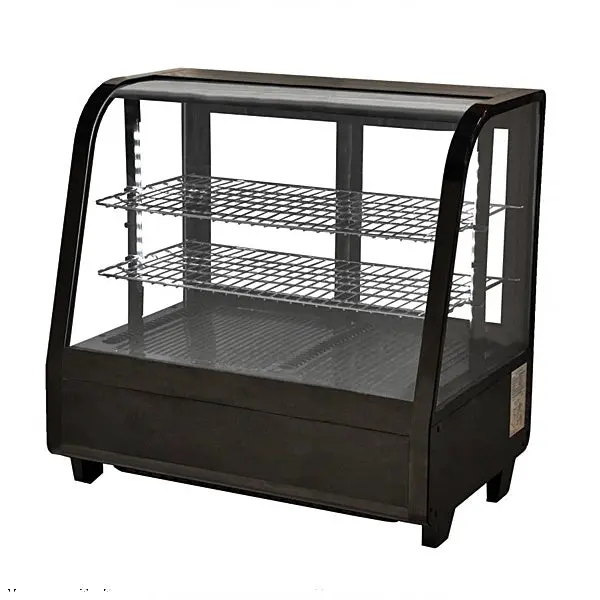 27'' Omcan Black Countertop Refrigerated Display Case - 27155 2