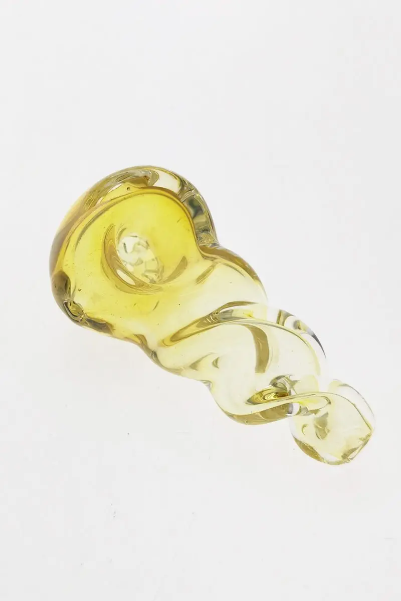 3.25" Dry Spoon Pipe W/ Twisted Body (59G) Carb Hole: Left Side 1