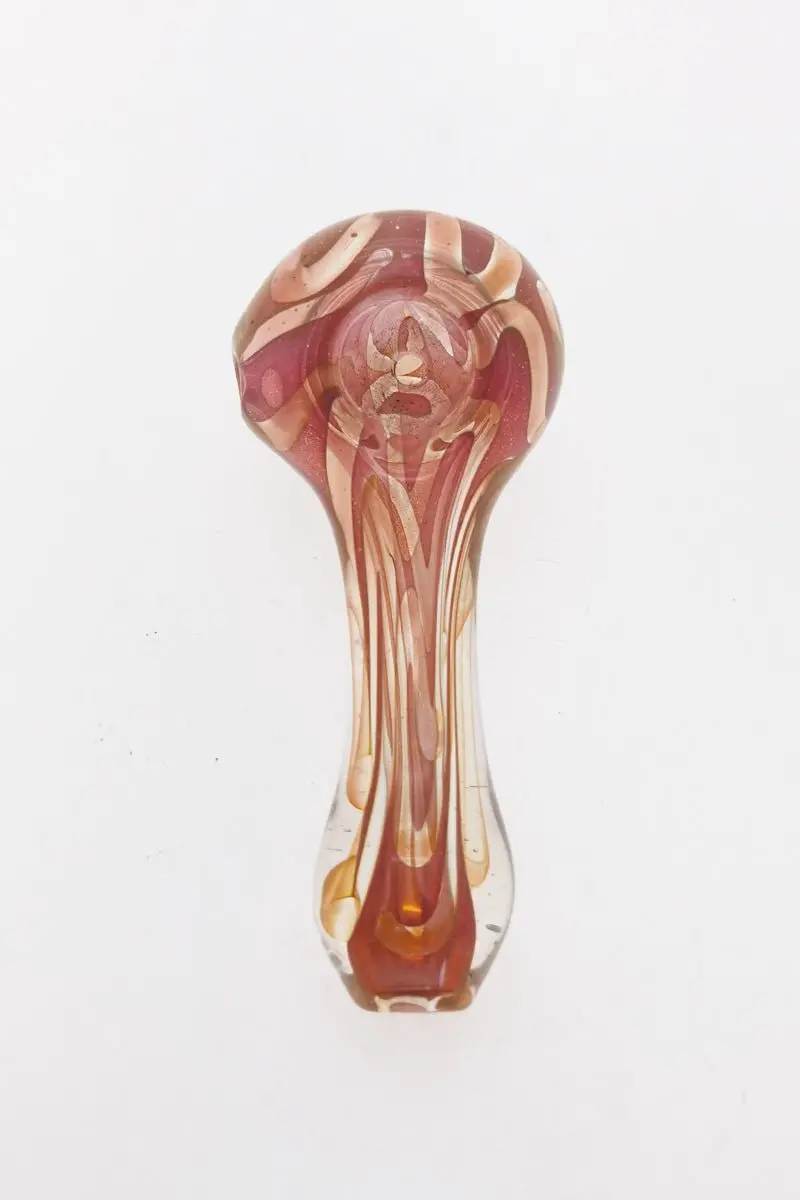 3.50" Dry Spoon Pipe W/ Ribbon (55G) Carb Hole: Left Side 1