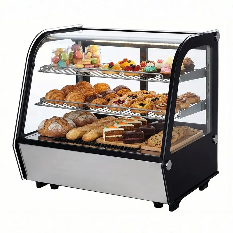 35'' Omcan Countertop Refrigerated Display Case 160L Capacity, 44630 1