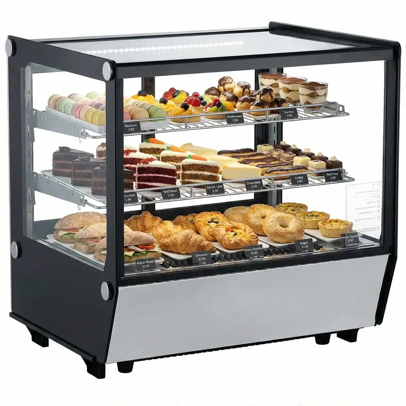 36'' Chef Refrigerated Countertop Display Case Rectangle - Lisa-90R 1