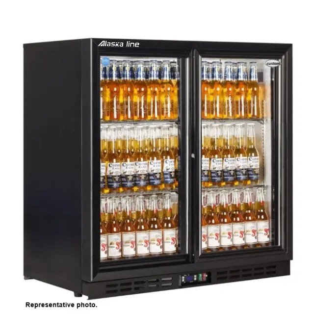36''Alaska-Line Double Swing Door Back Bar Cooler Hit-813 1