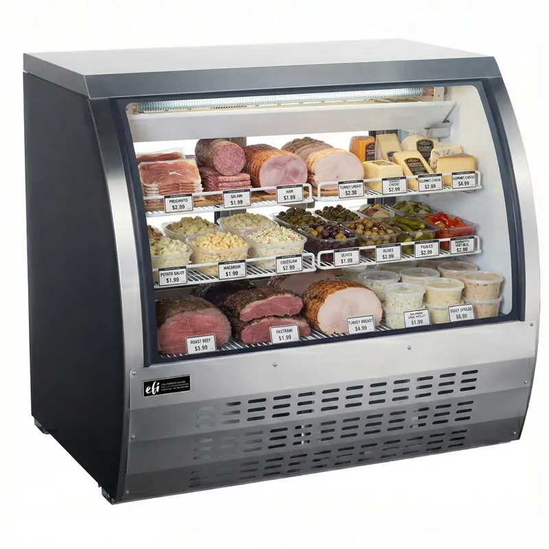 36″ Efi Curved Glass Refrigerated Deli Display Case 12 Cu.Ft - Cdc-36 1