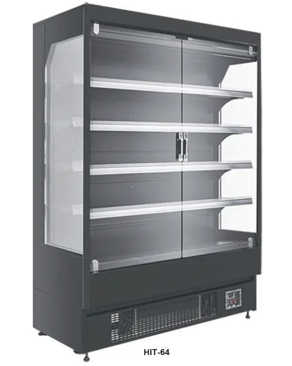 39.3'' Alaska Line Double Glass Door Cooler 15.5 Cu.Ft. Capacity, Hit-63 1