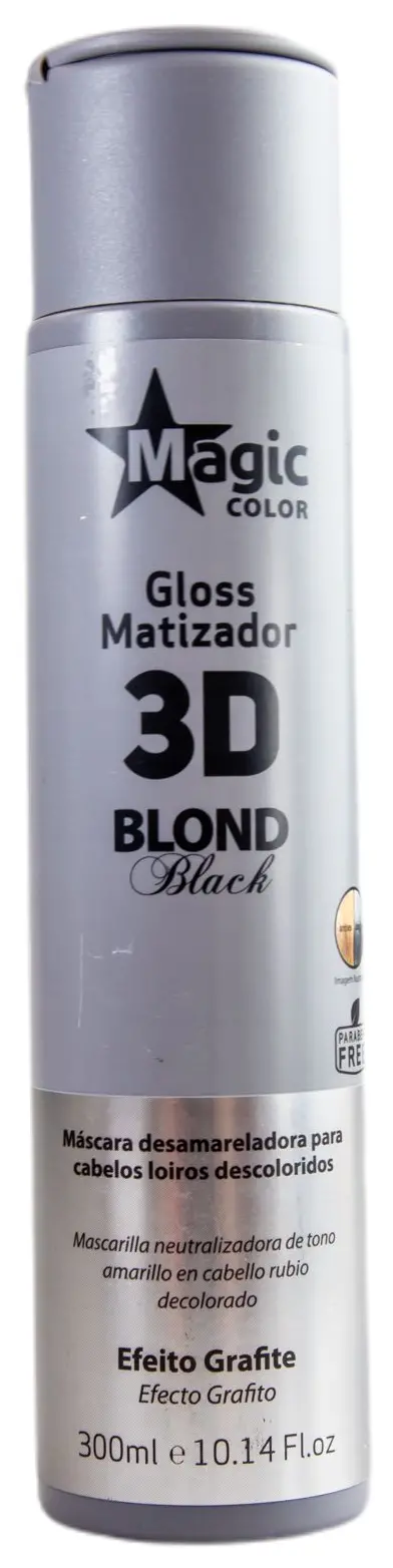 3D Blond Black Treatment Tinting Gloss Mask Graphite Effect 300Ml - Magic Color 1