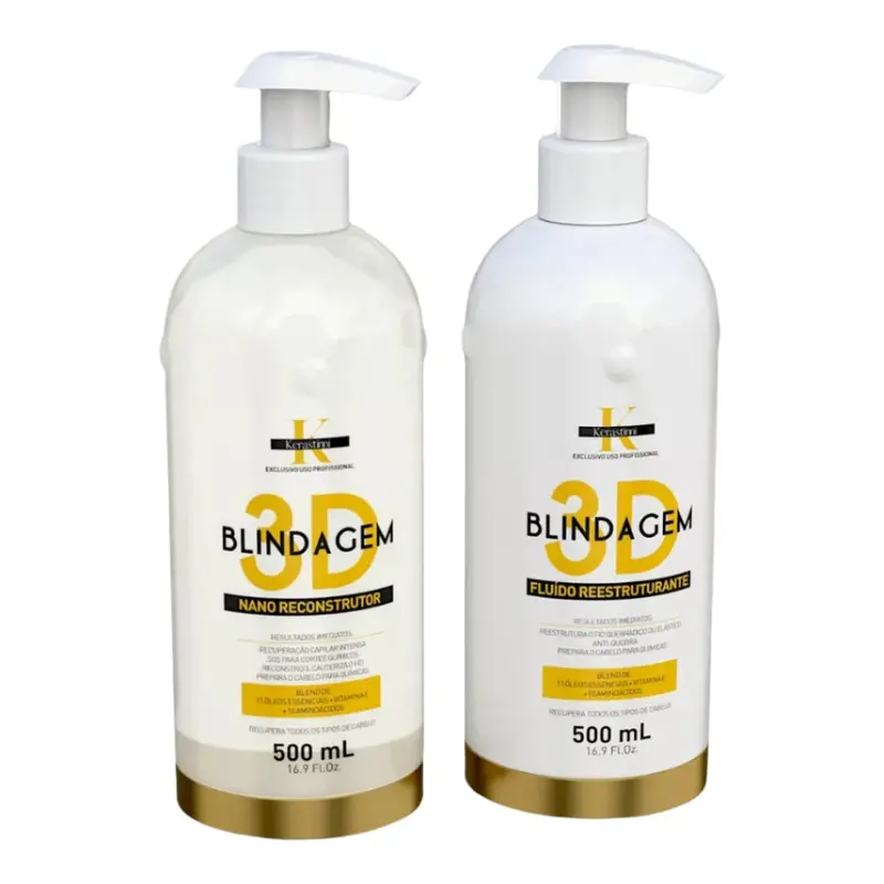 3D Shielding Nano Reconstructor Hair Alignment Kit 2X 500Ml Kerastinni 1