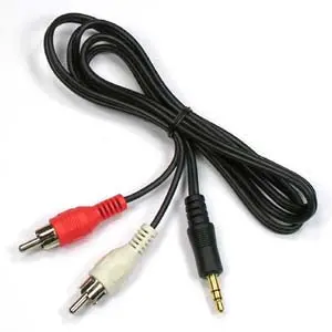 3Ft 3.5Mm Stereo Plug To 2Xrca-M Cable 1