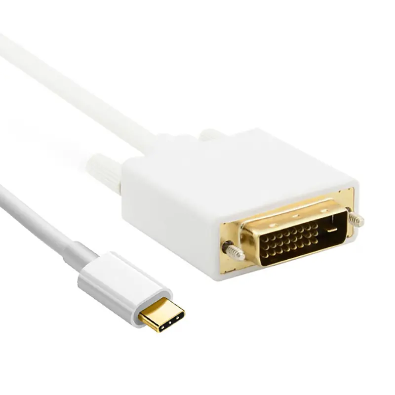 3Ft Usb-C To Dvi Male Video Adapter Cable White 1