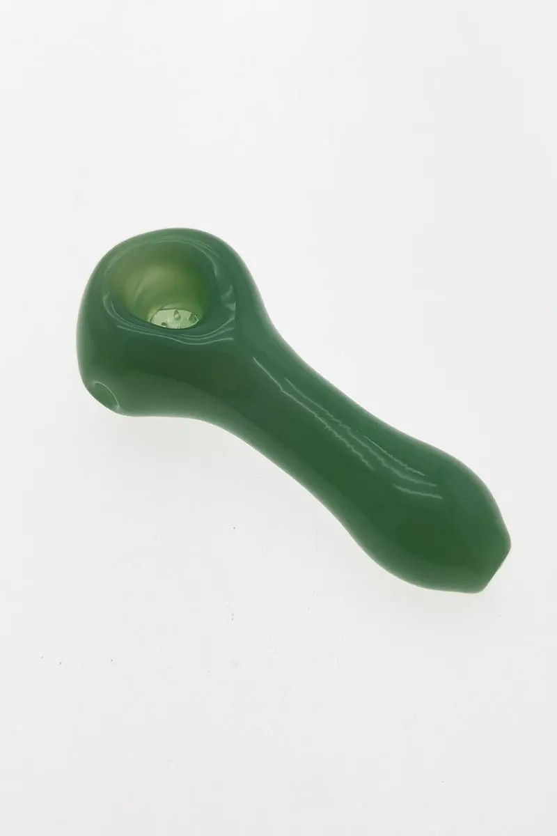 4.00" Dry Spoon Pipe W/ Built In Screen (65G) Carb Hole: Left Side 1
