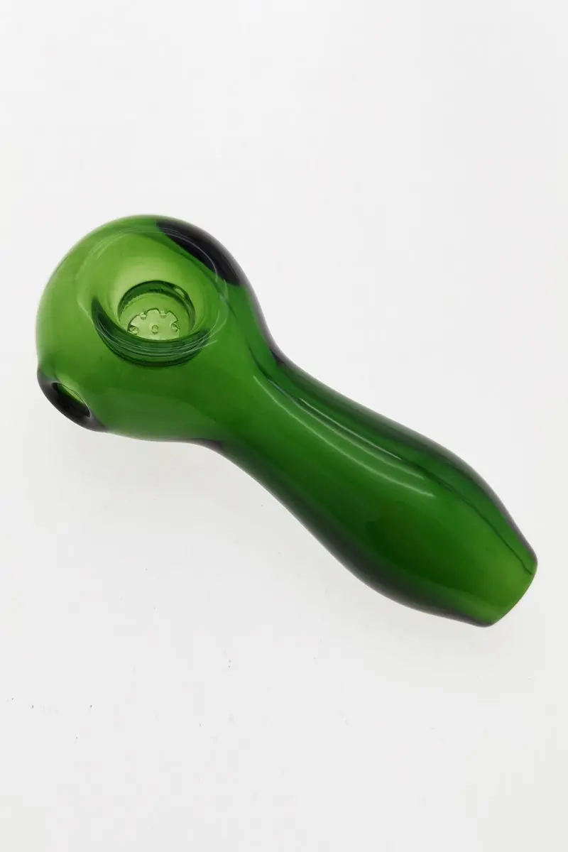 4.00" Dry Spoon Pipe W/ Built In Screen (90G) Carb Hole: Left Side 1